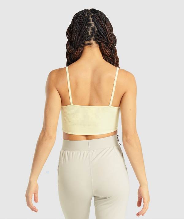 Damske Spodne Pradlo Gymshark Pause Bralette Žlté | KX2397516